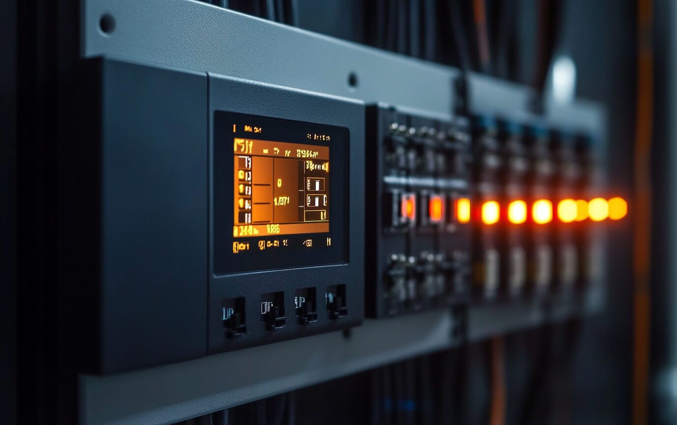 Modern HVAC control panel with digital display.